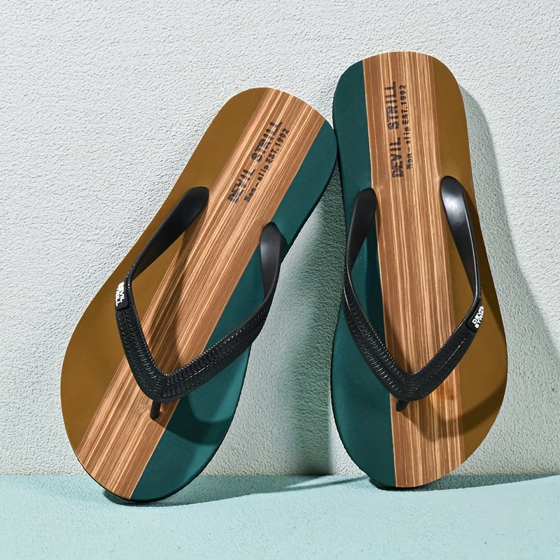 Men's Non-Slip Slides with EVA Sole – Khaki