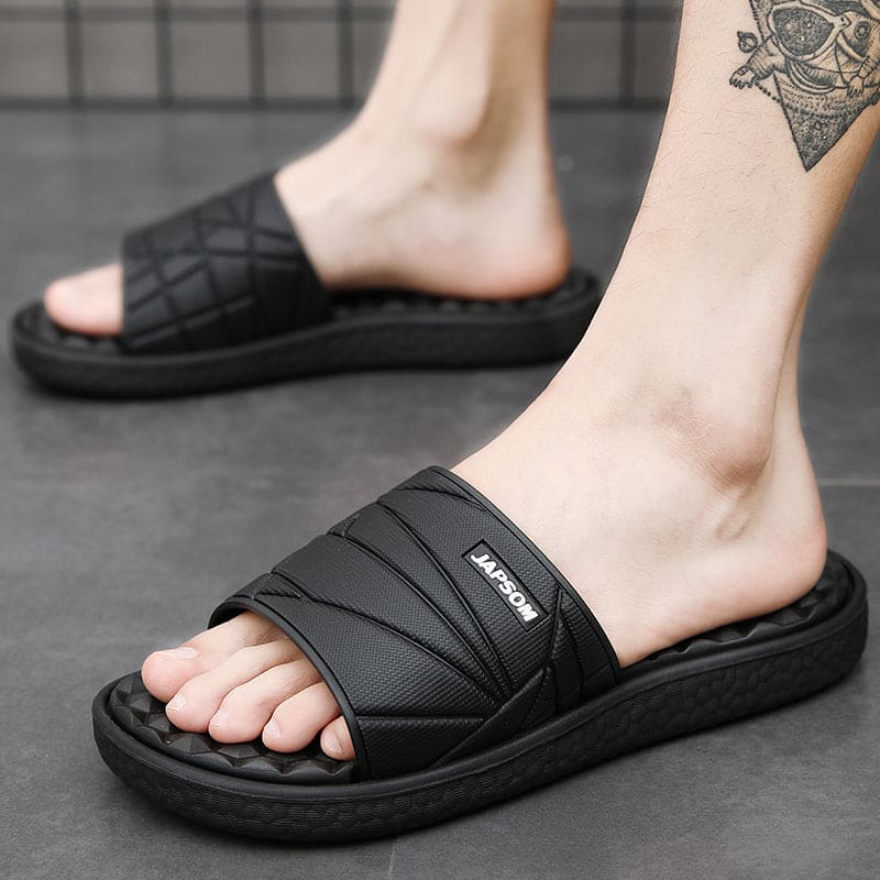 Men's Supportive Everyday Slides – Black 2