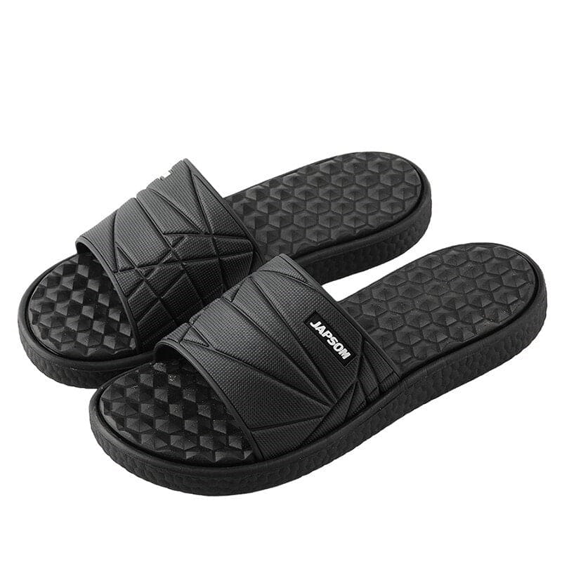 Men's Supportive Everyday Slides – Black with Black