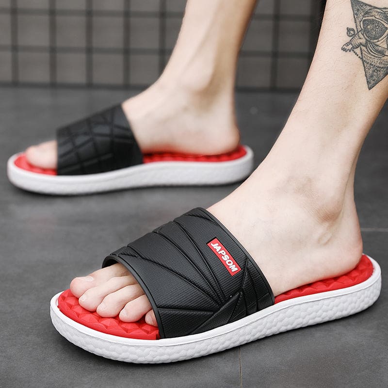 Men's Supportive Everyday Slides – Black with Black