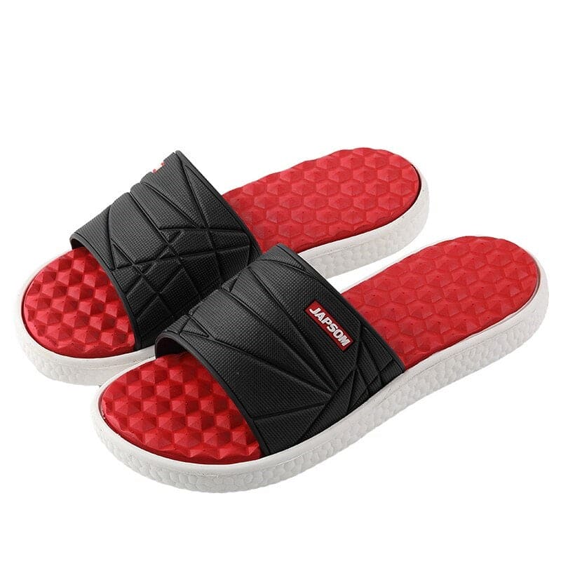 Men's Supportive Everyday Slides – Red