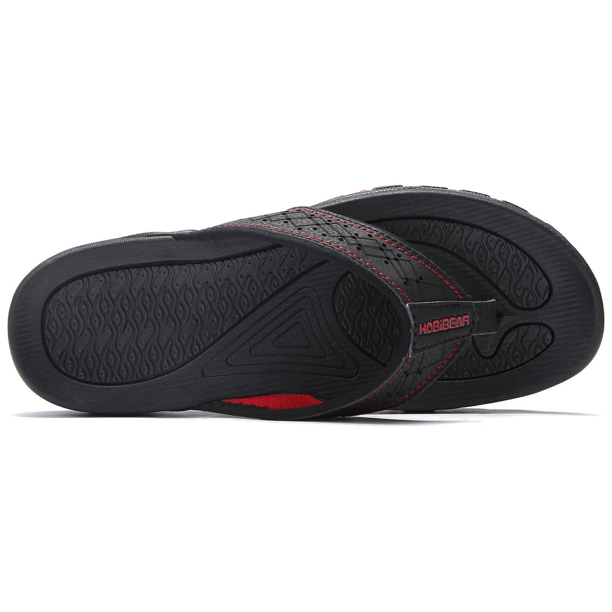 Men's Supportive Everyday Slides – Black with Red