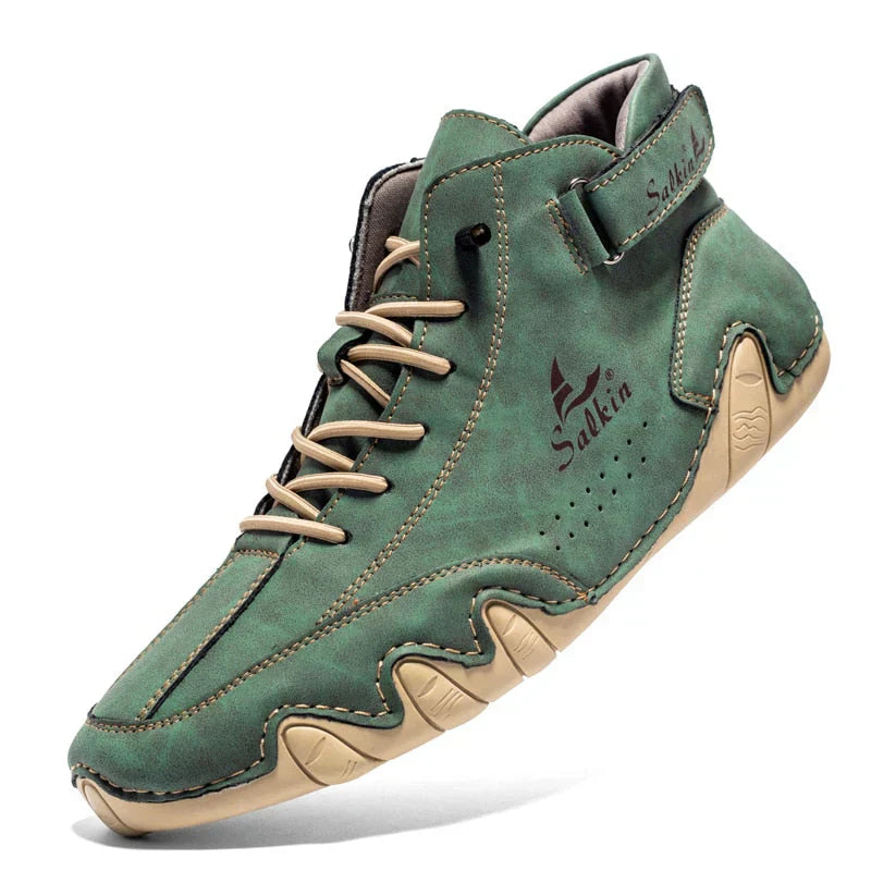 Men's Supportive Leather Everyday Shoes – Green