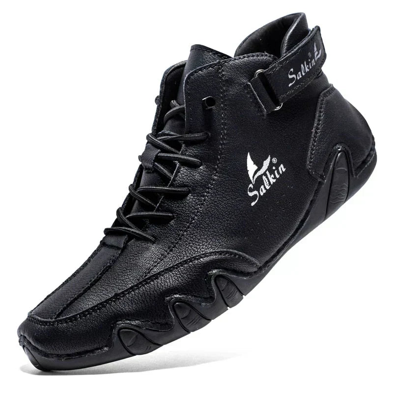 Men's Supportive Leather Everyday Shoes – Black
