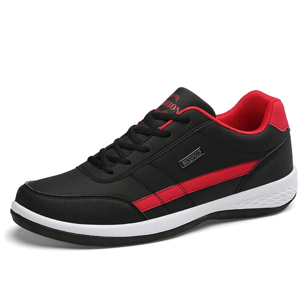 Men's Supportive Leather Everyday Sneakers – Black