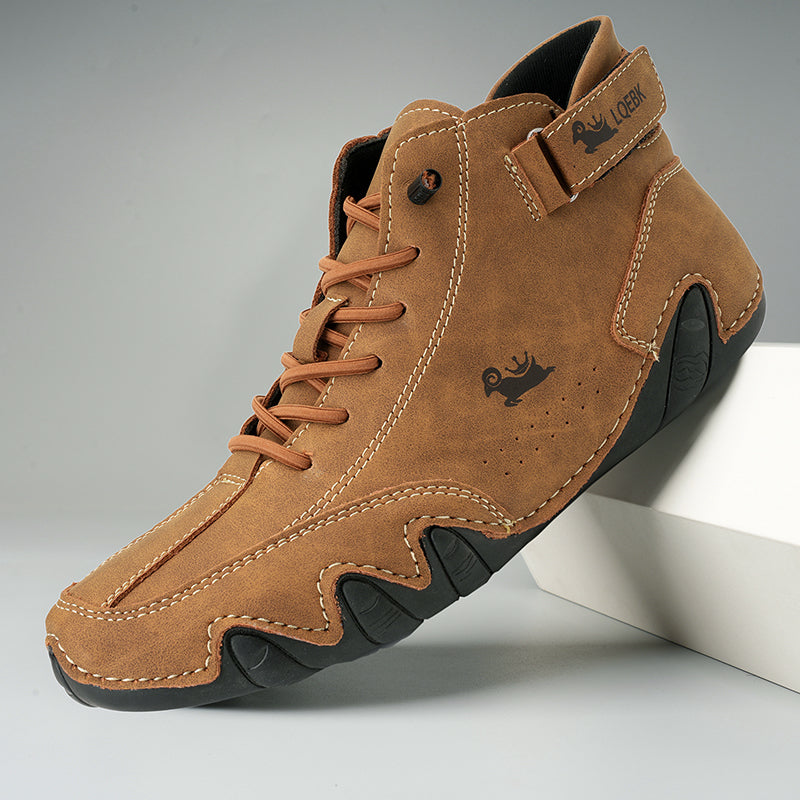Men's Supportive Leather Hiking Boots – Brown