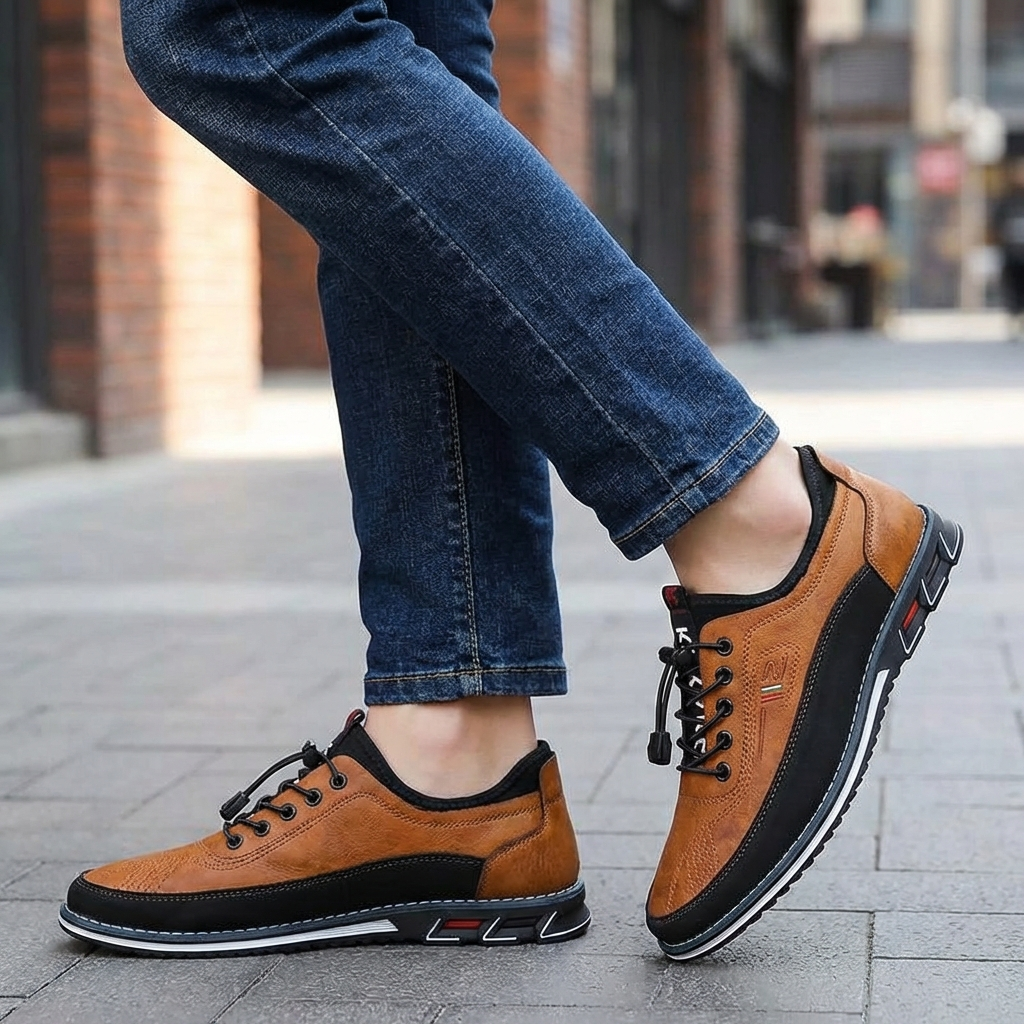 Men's Classic Leather Oxford Shoes, Supportive