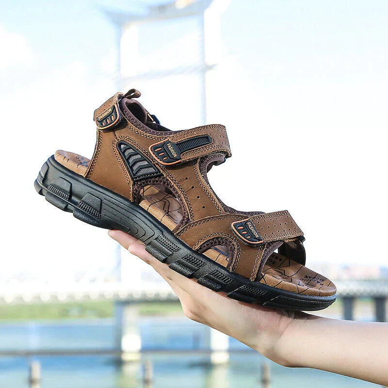 Men's Cushioned Comfort Sandals – Black
