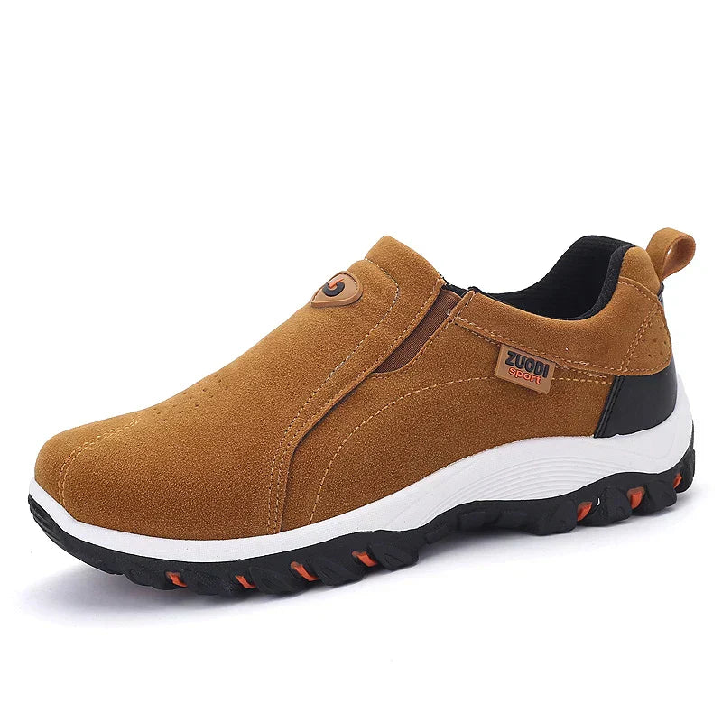 Men's Supportive Slip-On Hiking Shoes – Brown