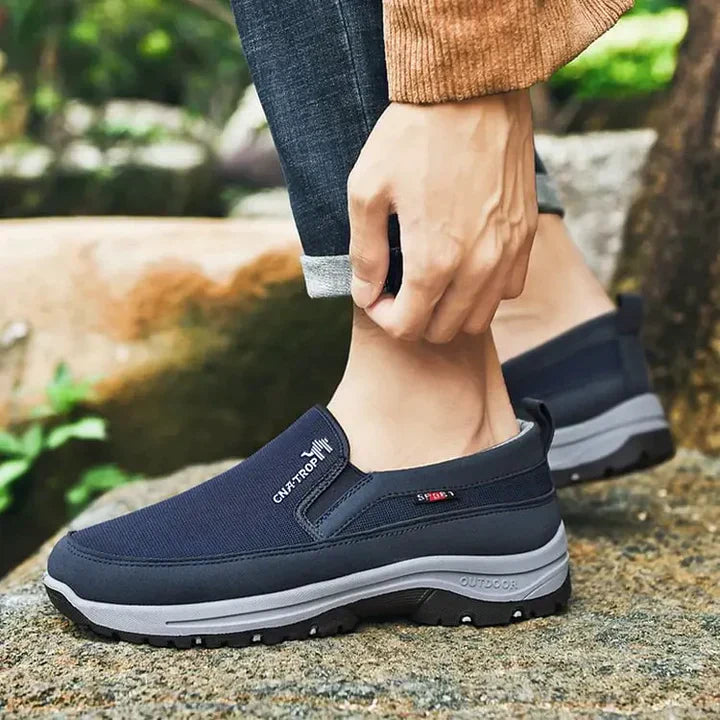 Men's Comfort Slip-On Loafers Without Laces – Blue