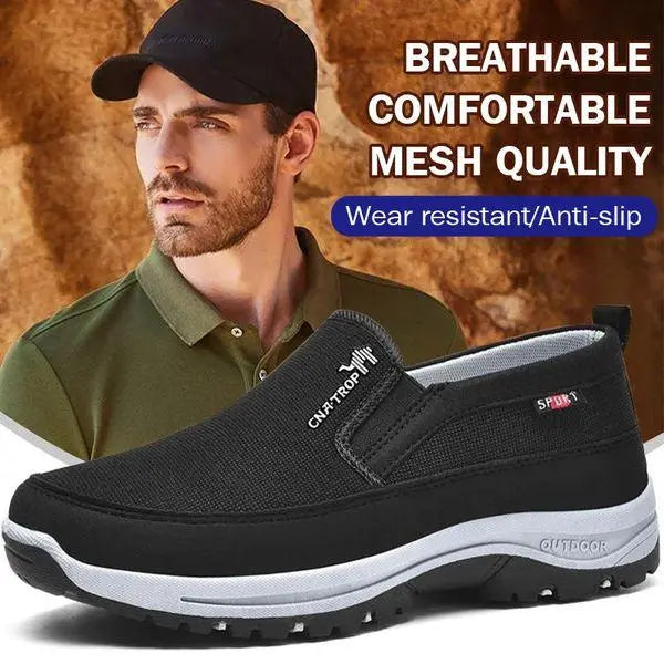 Men's Comfort Slip-On Loafers Without Laces – Blue