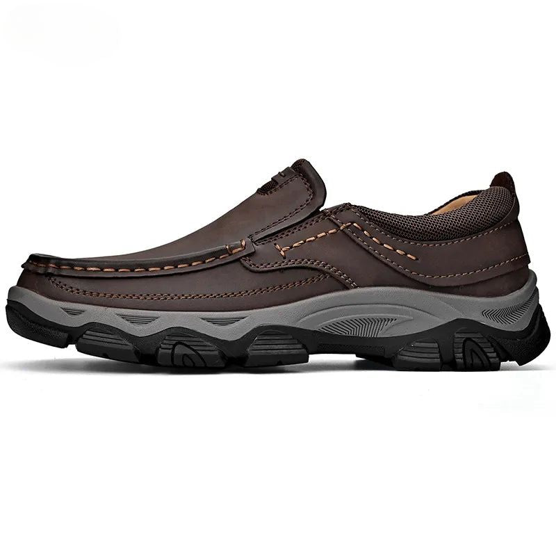 Men's Comfort Slip-On Shoes with Arch Support – Light Grey