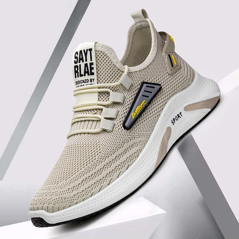 Men's Supportive Sport Shoes, Breathable – Beige