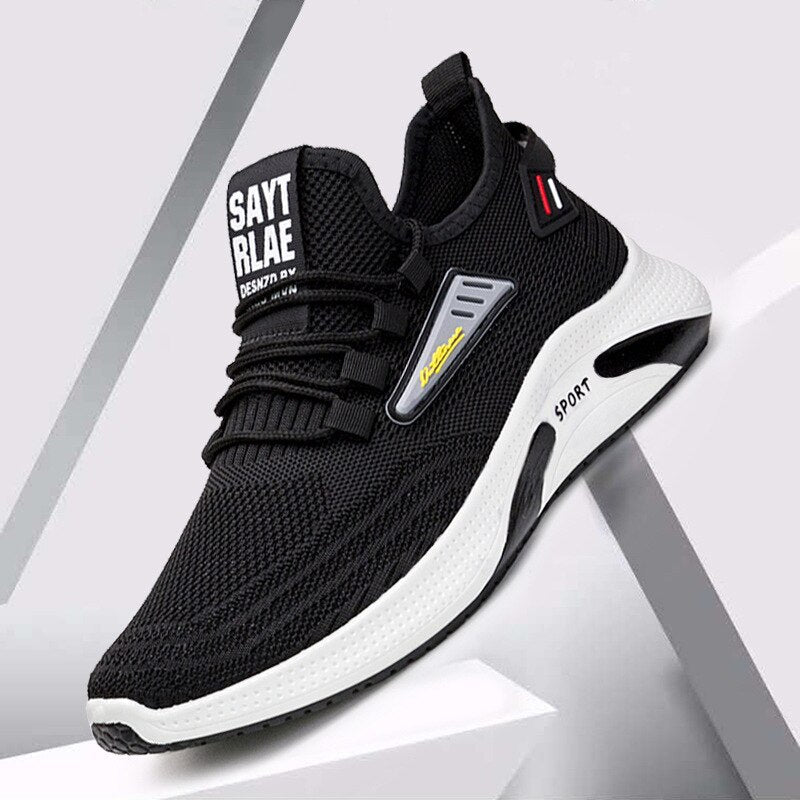 Men's Supportive Sport Shoes, Breathable – Black