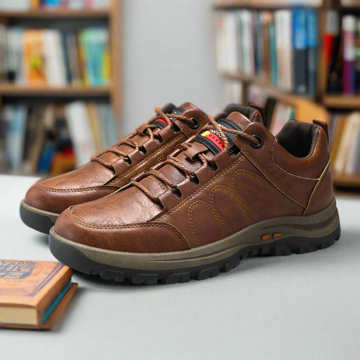 Men's Supportive Waterproof Leather Shoes – Chestnut