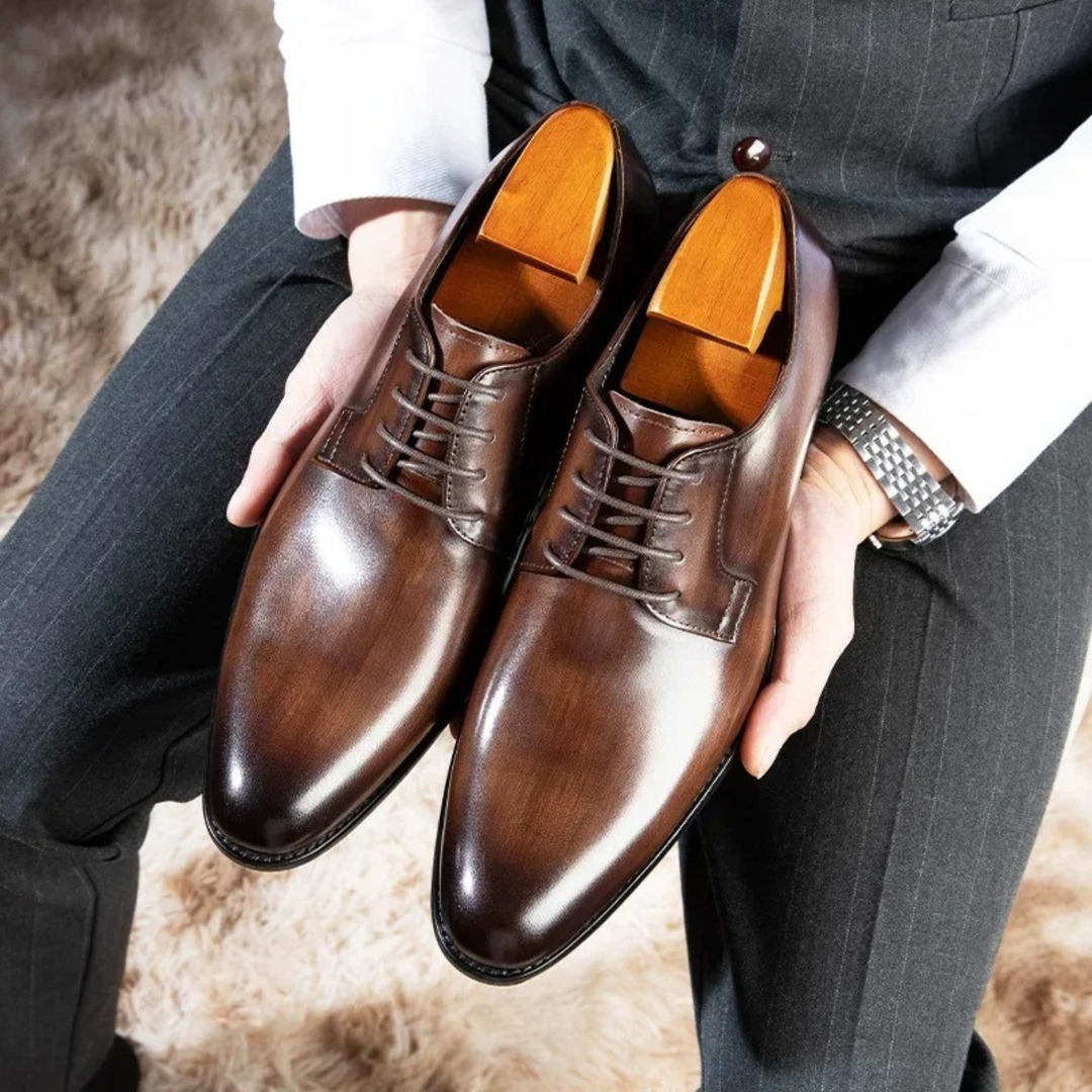 Men's Premium Classic Leather Shoes – Brown