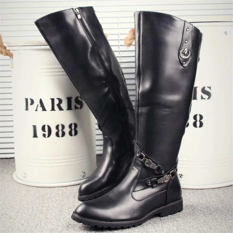 Men's Premium Leather Boots, Durable – Dark Grey