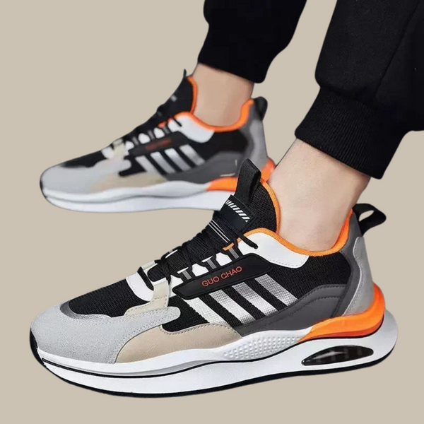 Men's Retro Sneakers in Suede and Mesh – Green