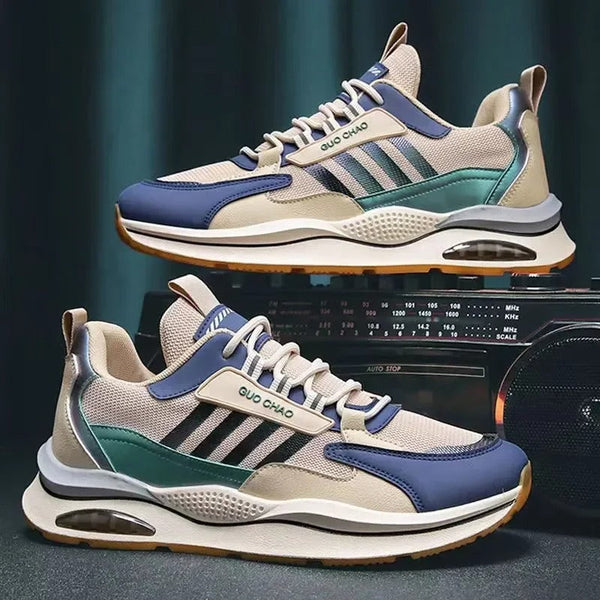 Men's Retro Sneakers in Suede and Mesh