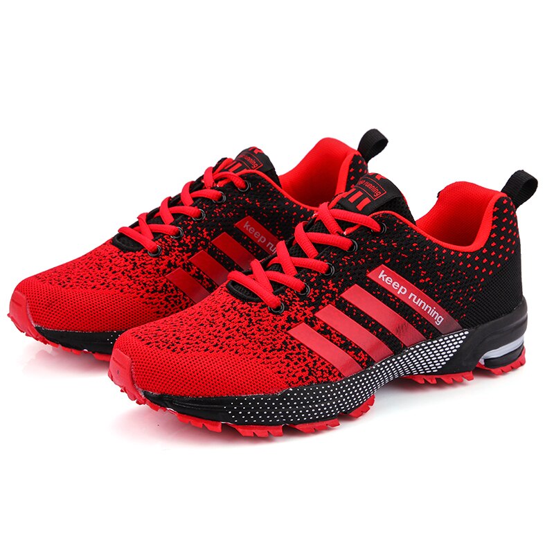 Men's Running Shoes with Reflective Details – Red