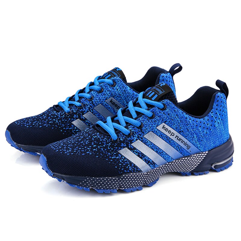 Men's Running Shoes with Reflective Details – Blue