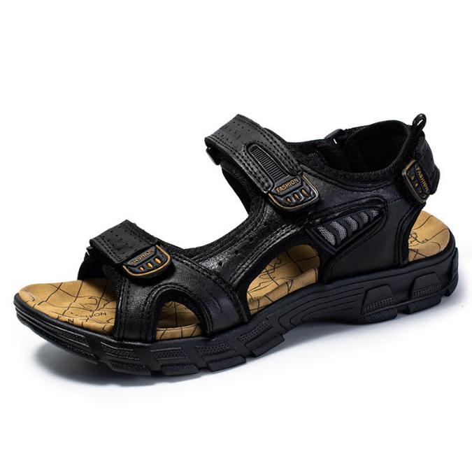 Men's Sandals with Adjustable Straps, Breathable – Black