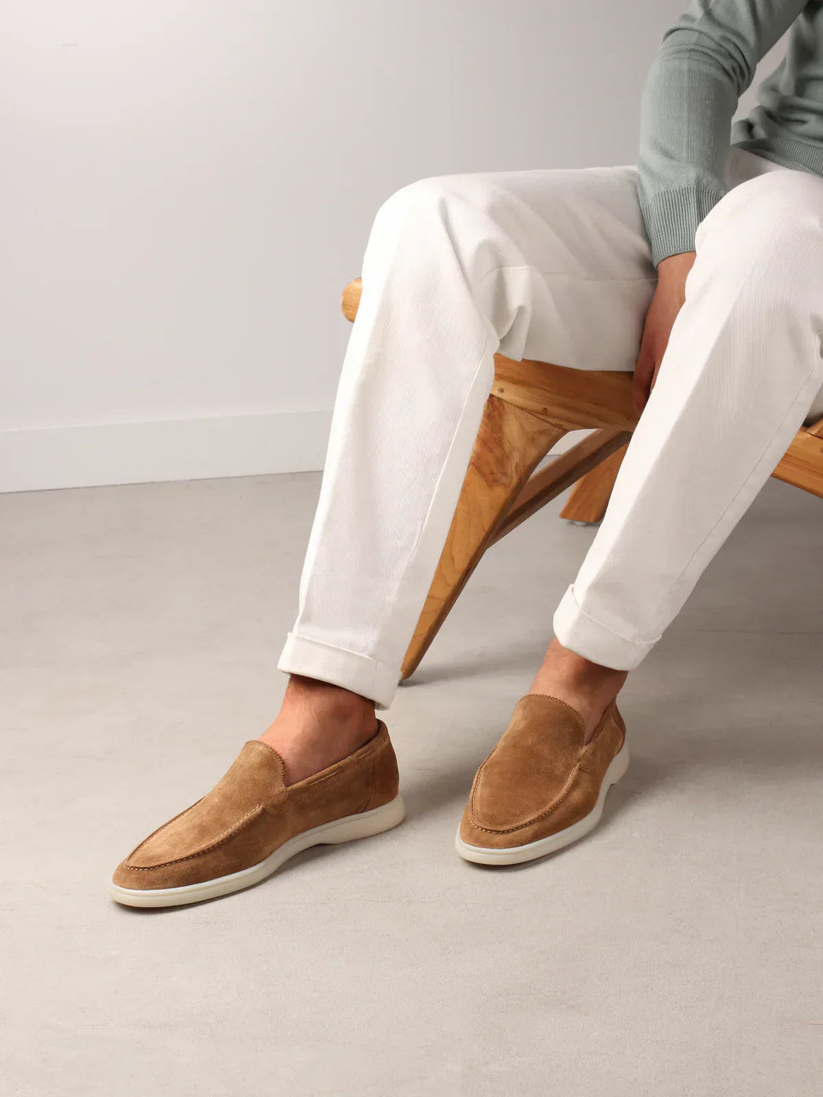 Men's Suede-Look Slip-On Shoes – Brown