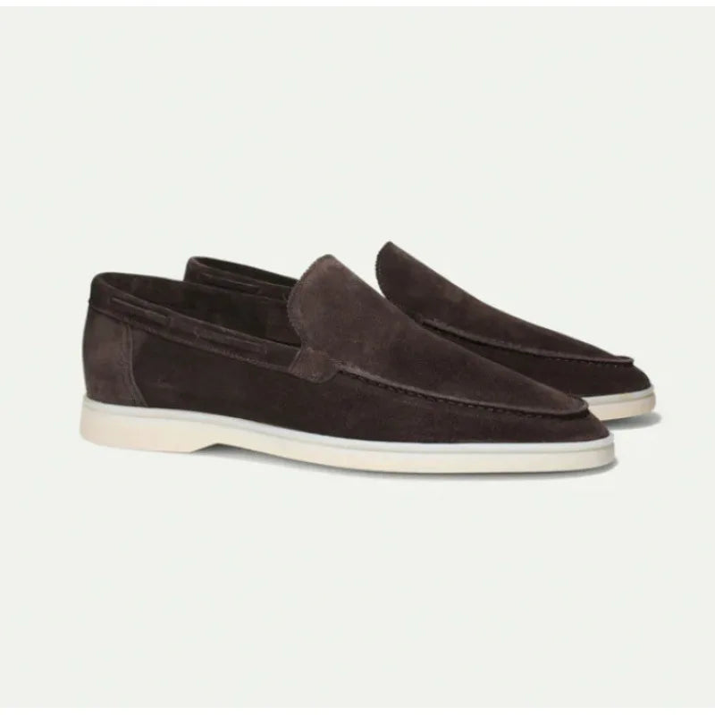 Men's Suede-Look Slip-On Shoes – Cobalt