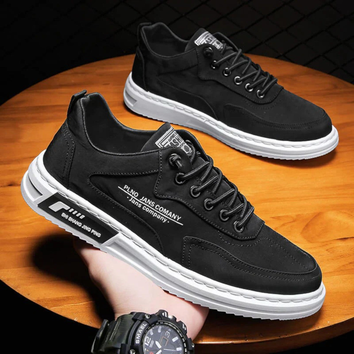 Men's Slip-On Sneakers, Breathable and Comfortable – Black