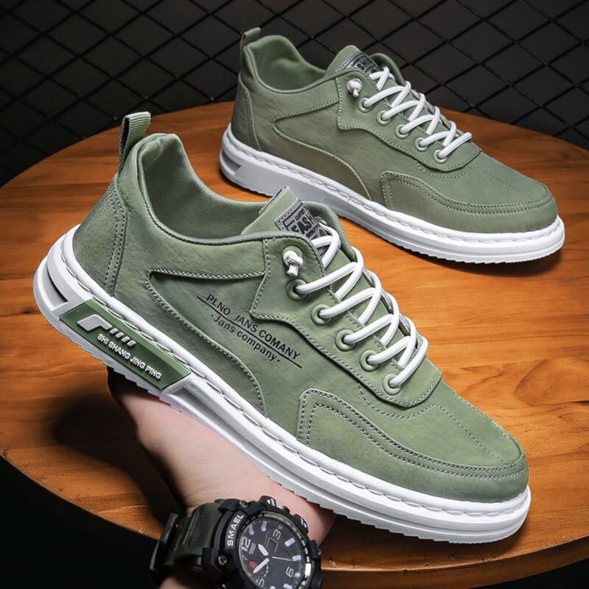 Men's Slip-On Sneakers, Breathable and Comfortable – Green