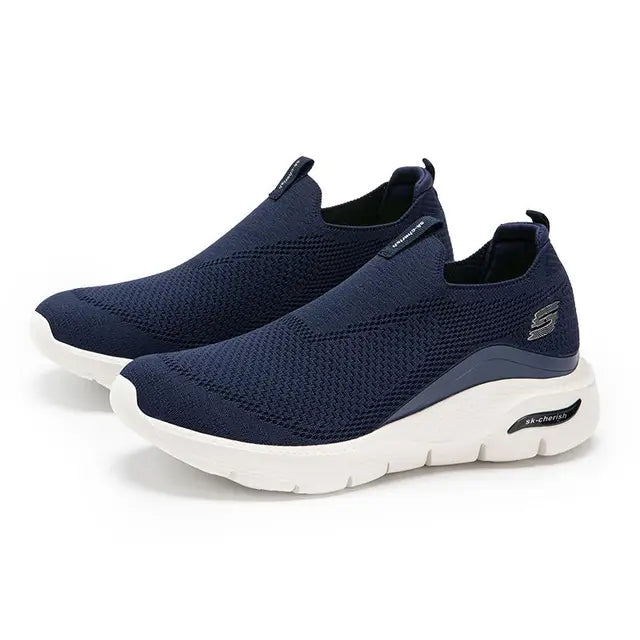 Men's Slip-On Sneakers with Minimalist Design – Navy