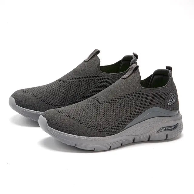 Men's Slip-On Sneakers with Minimalist Design – Dark Grey