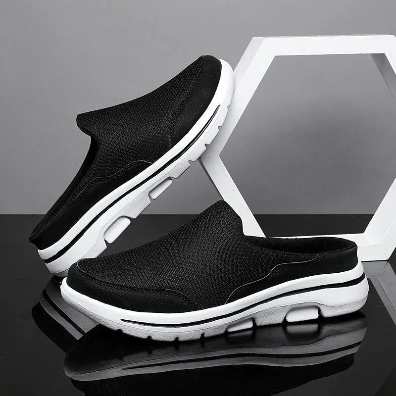Men's Slippers, Breathable and Soft – Black