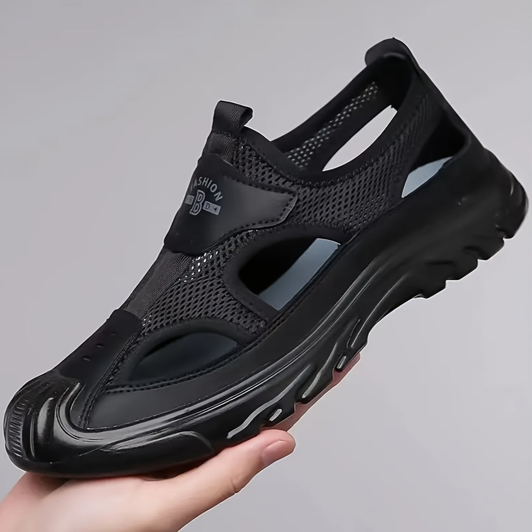 Men's Sport Sandals, Breathable and Lightweight – Black