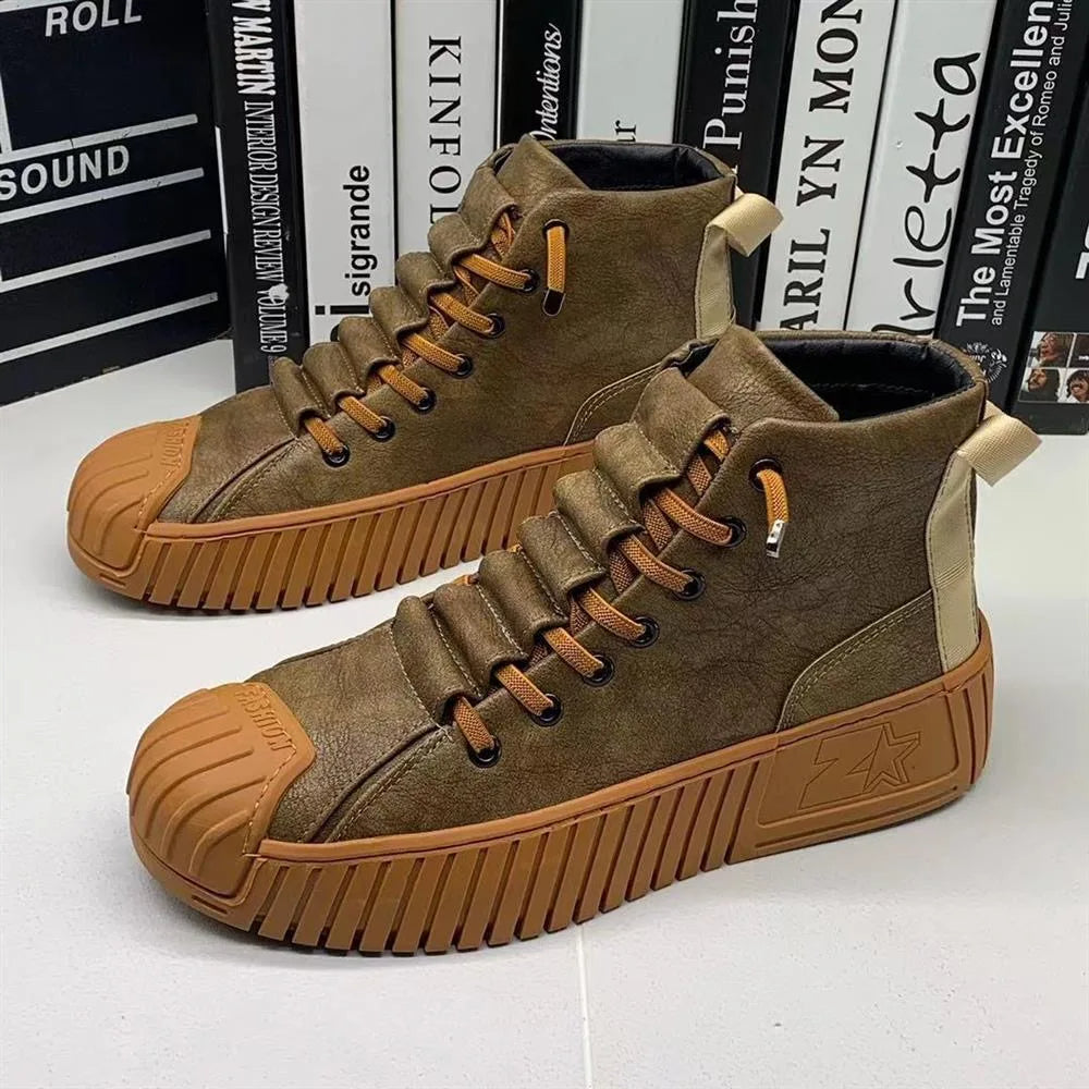 Men's Sturdy Lace-Up Shoes, Durable