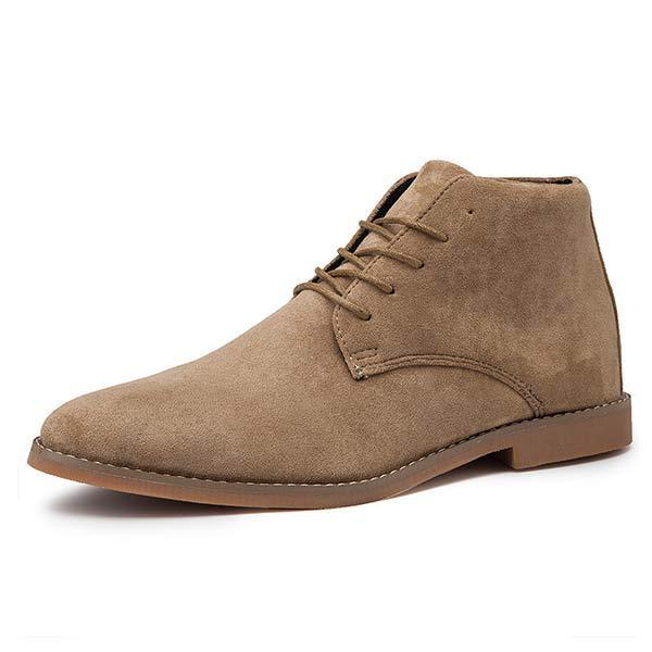 Men's Suede Ankle-Height Lace-Up Shoes