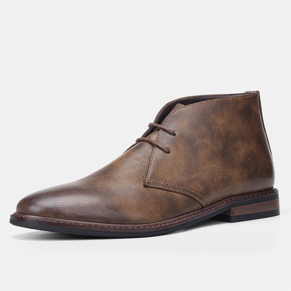 Men's Suede Desert Boots in Vintage Style – Coffee