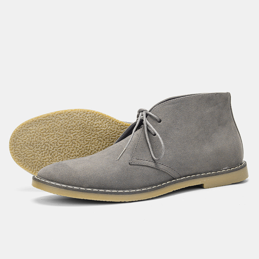 Men's Suede Desert Boots in Vintage Style – Suede Grey