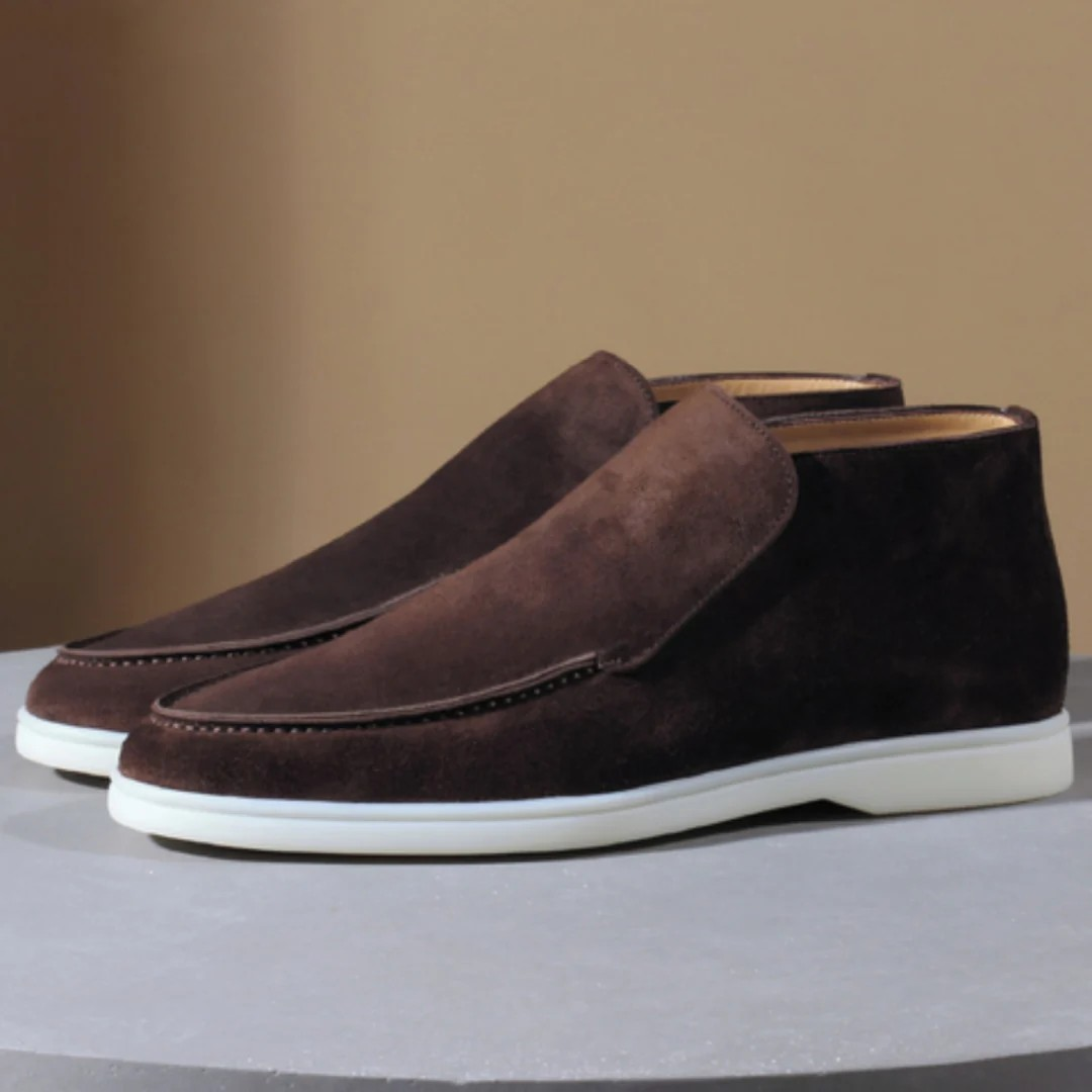 Men's Suede Loafers, Durable and Elegant – Dark Brown