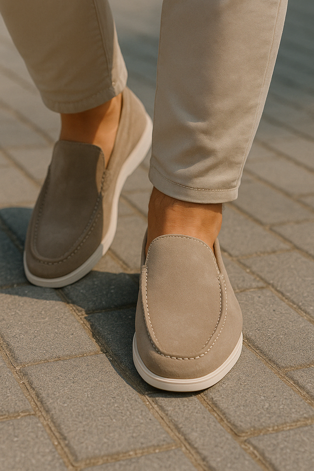 Men's Suede-Look Loafers, Lightweight and Breathable