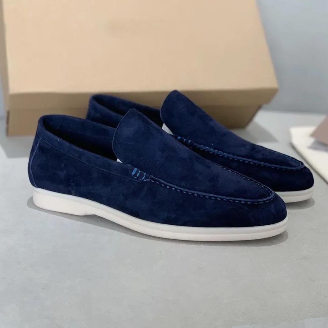 Men's Suede Loafers, Non-Slip and Breathable – Navy