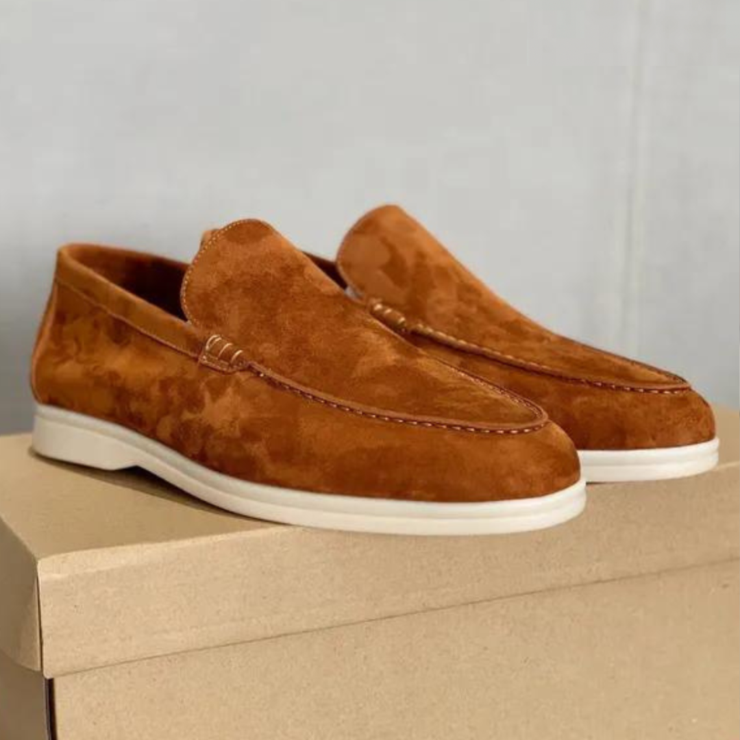Men's Suede Loafers, Non-Slip and Breathable – Caramel