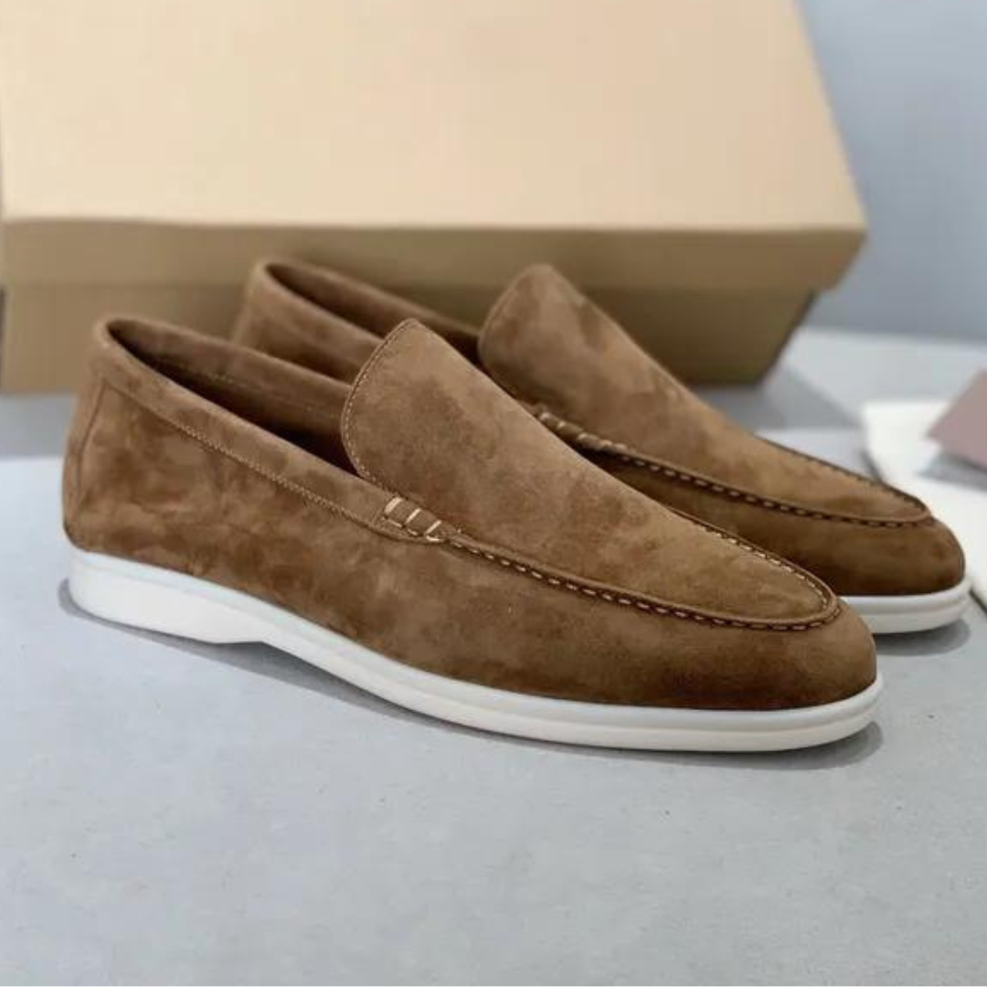 Men's Suede Loafers, Non-Slip and Breathable – Brown
