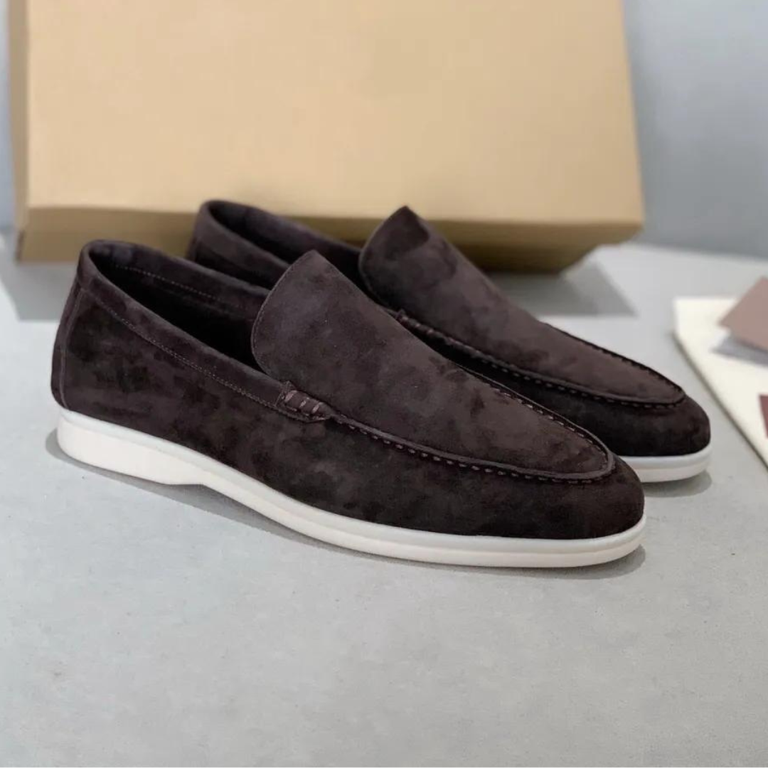 Men's Suede Loafers, Non-Slip and Breathable – Chocolate