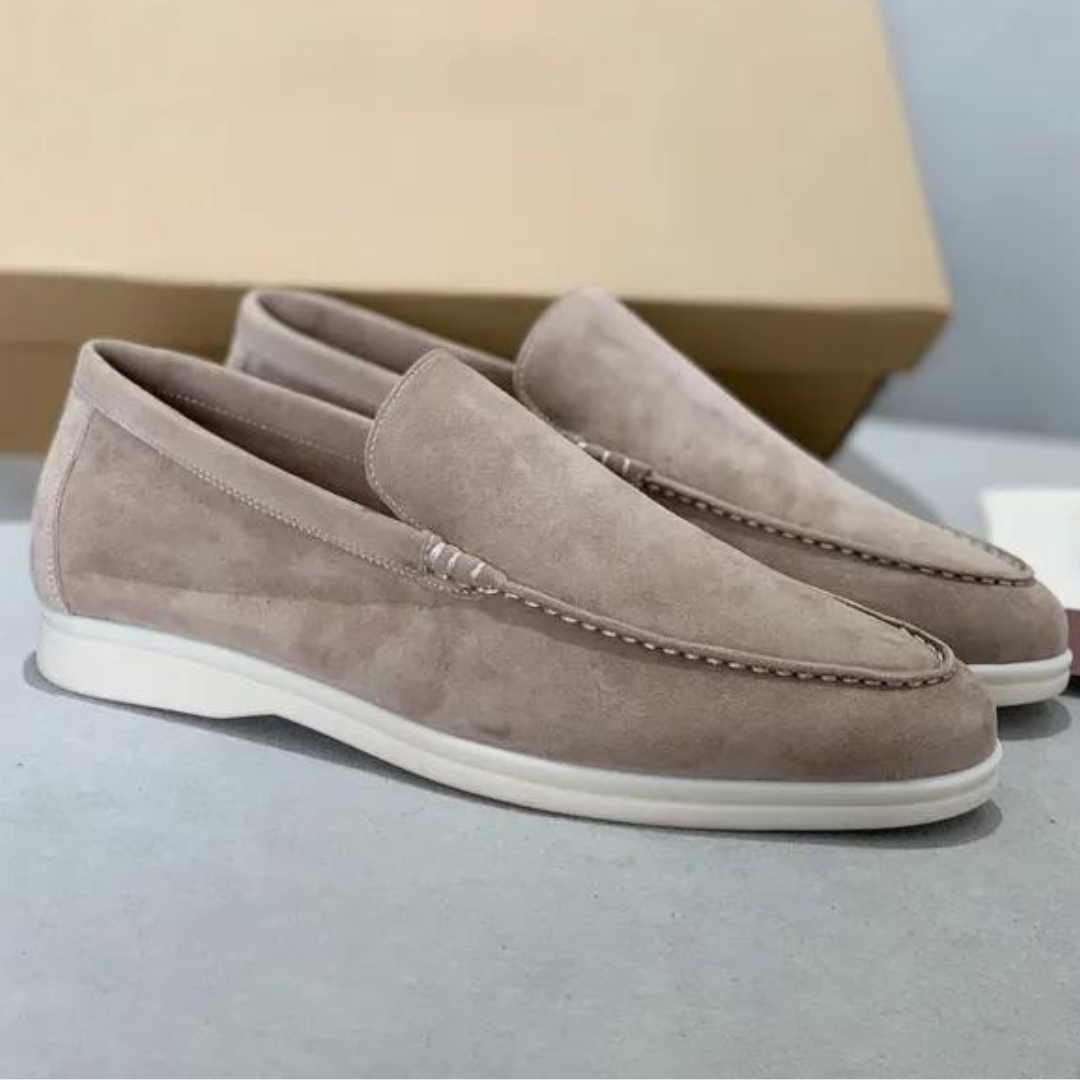 Men's Suede Loafers, Non-Slip and Breathable – Grey