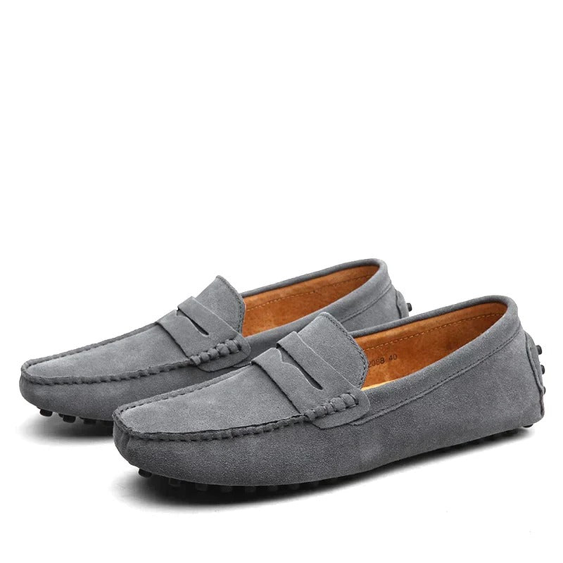 Men's Suede Loafers in Italian Style