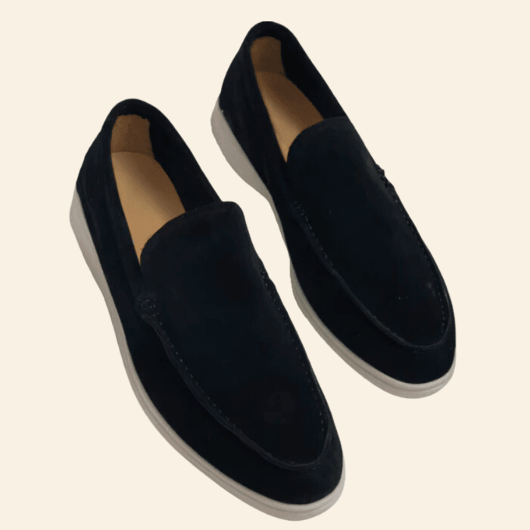 Men's Suede Loafers with a Timeless Design – Black