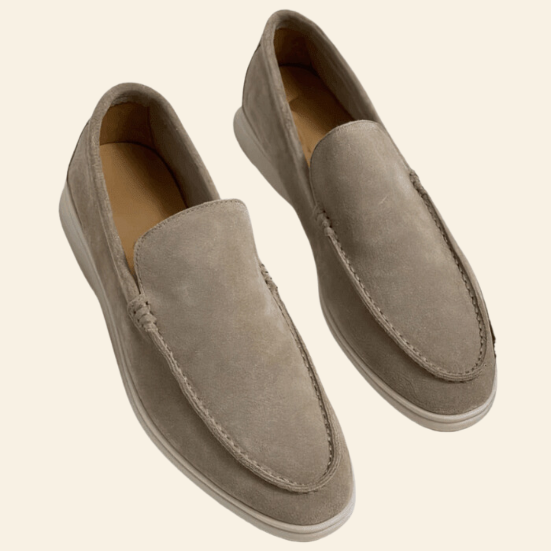 Men's Suede Loafers with a Timeless Design – Beige