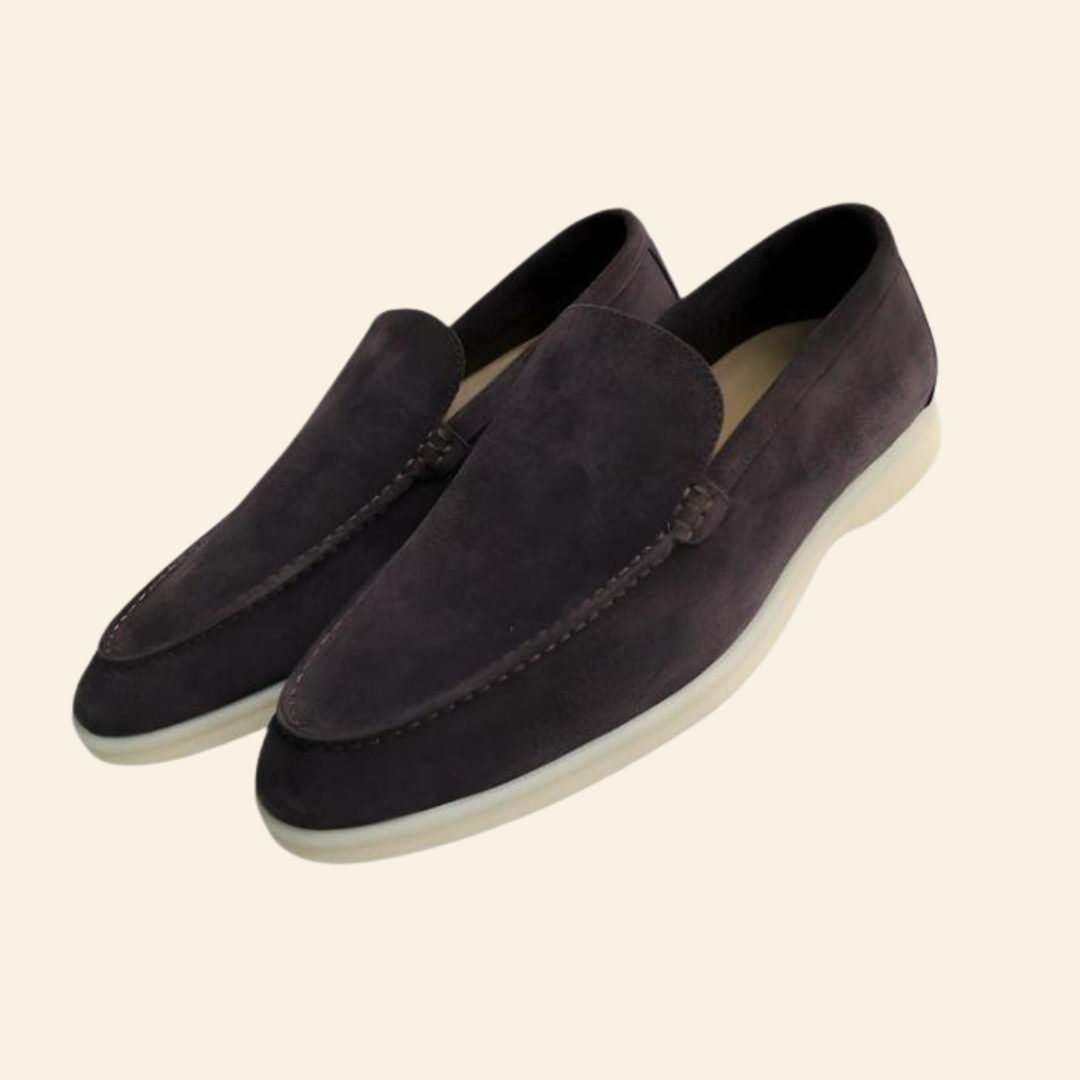 Men's Suede Loafers with a Timeless Design – Dark Brown