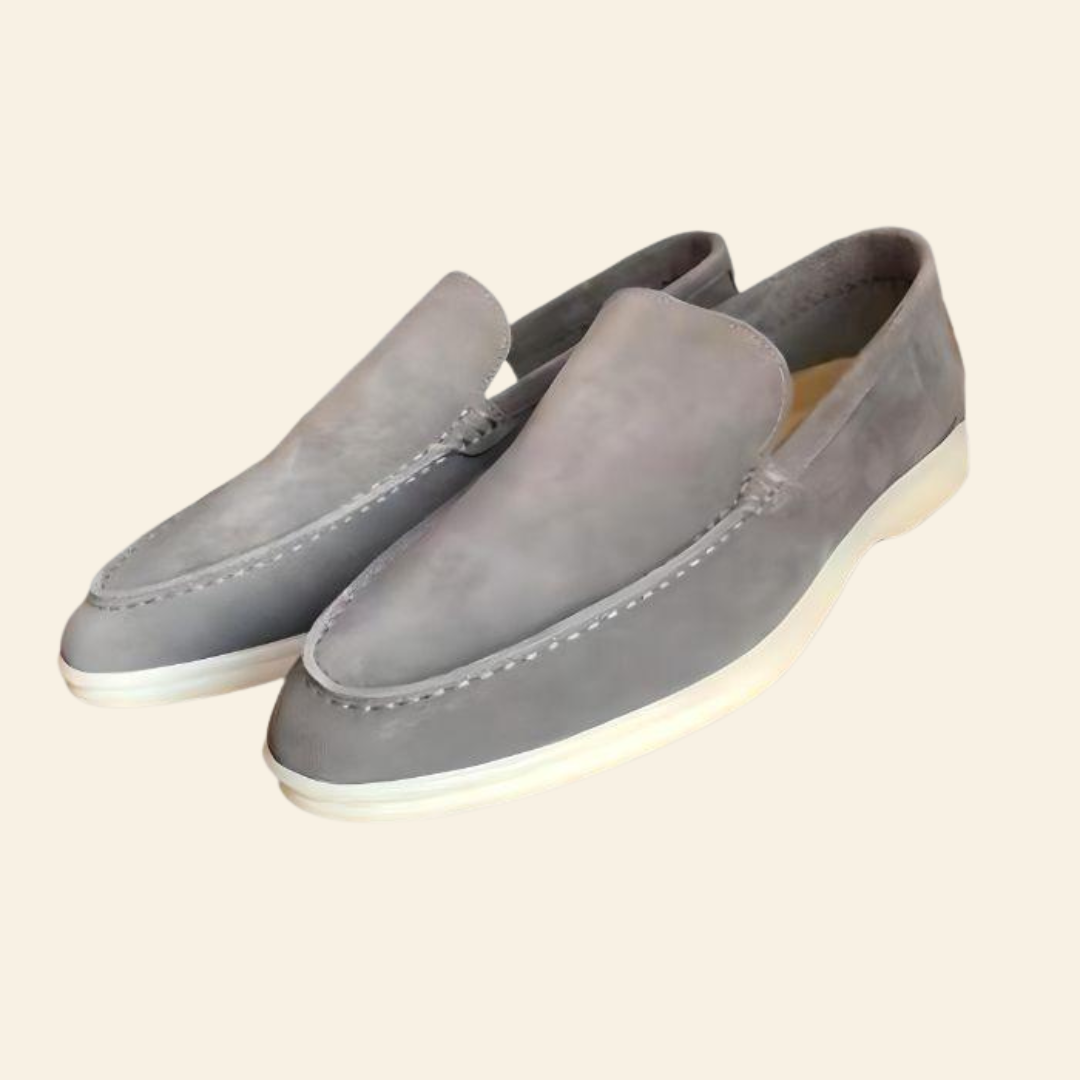 Men's Suede Loafers with a Timeless Design – Grey